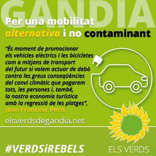 Els Verds critiquen l'ocupació dels espais per a vianants de Gandia per la Fira del Motor