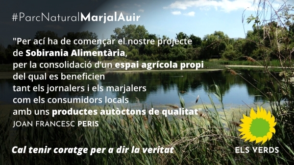 Els Verds presenten el seu projecte de Parc Natural Marjal-Auir per a generar ocupació i augmentar l'oferta ecoturística de Gandia